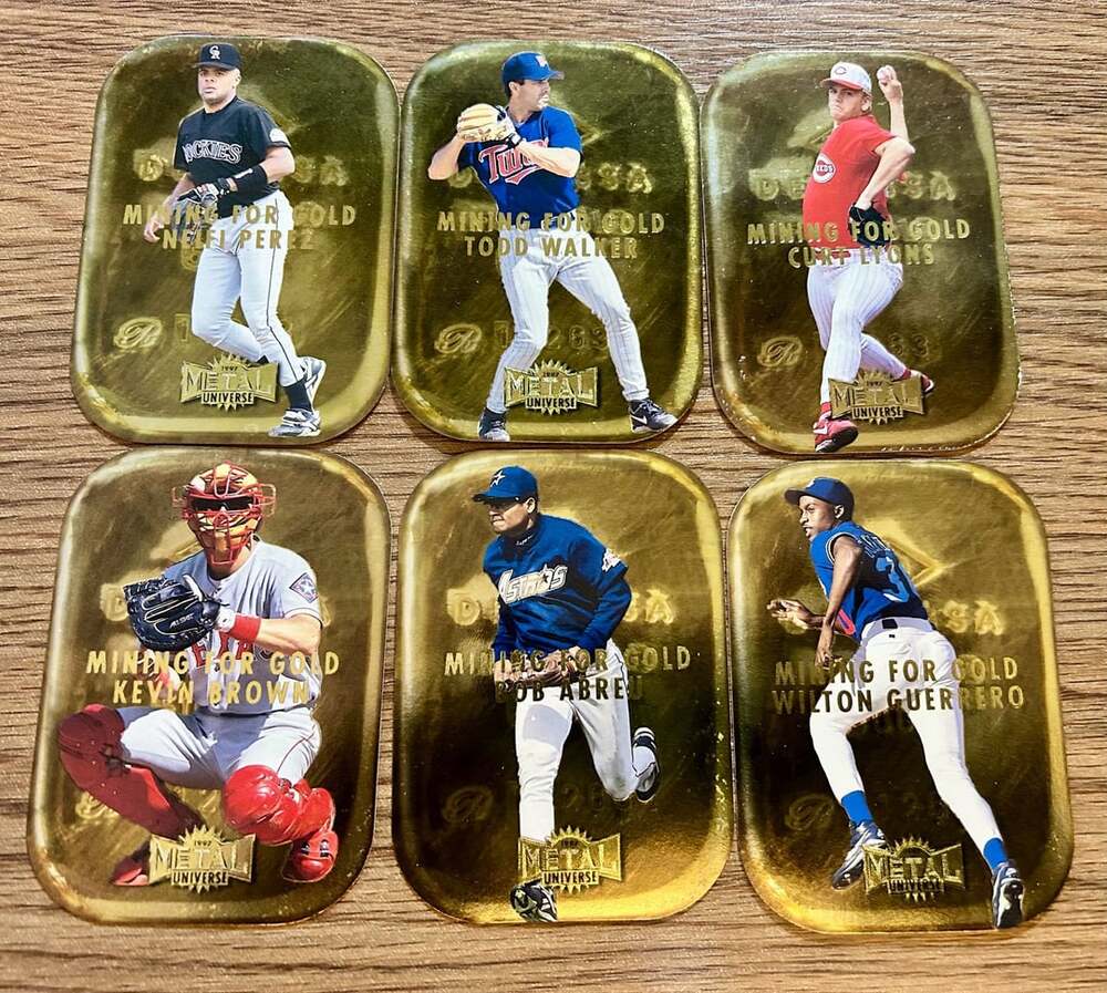 1997 Fleer Metal Universe Mining For Gold Baseball Cards Lot Of 6